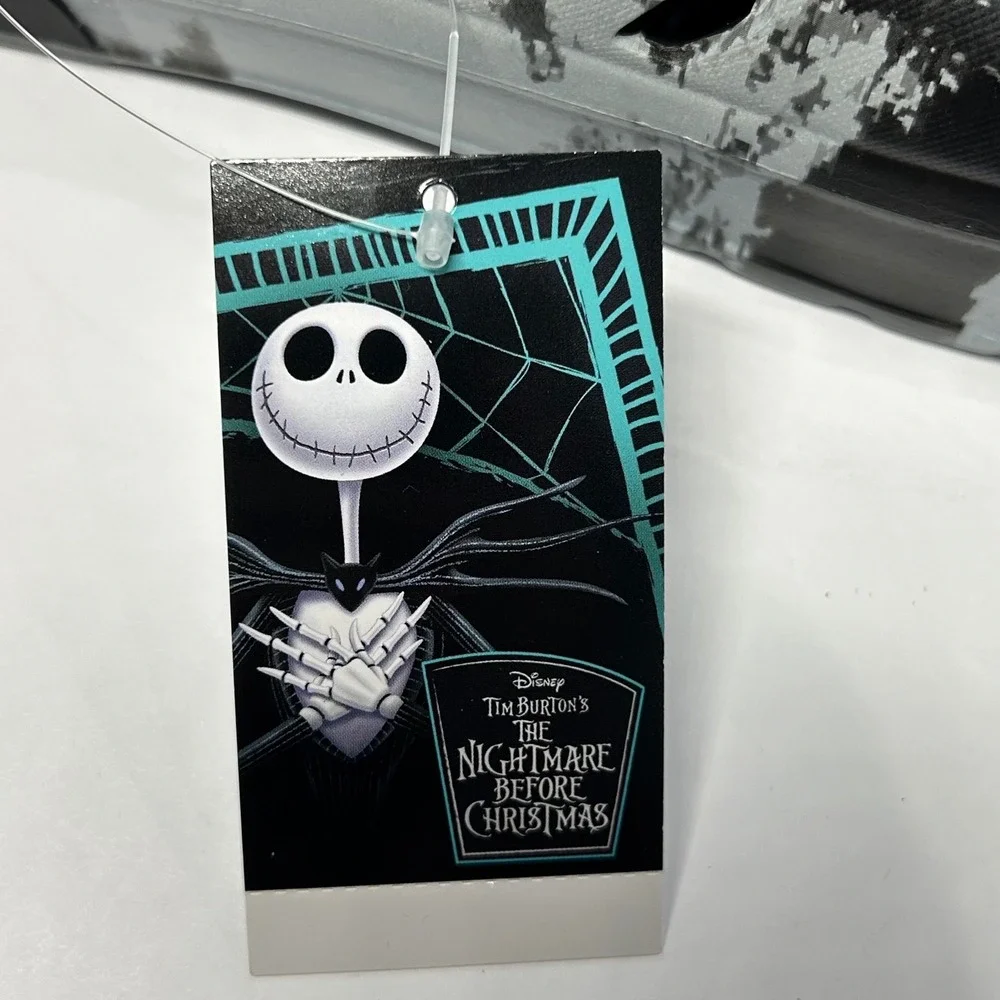 Disney Nightmare Before Christmas Jack Skellington Clogs Mens 13 New Gray Black